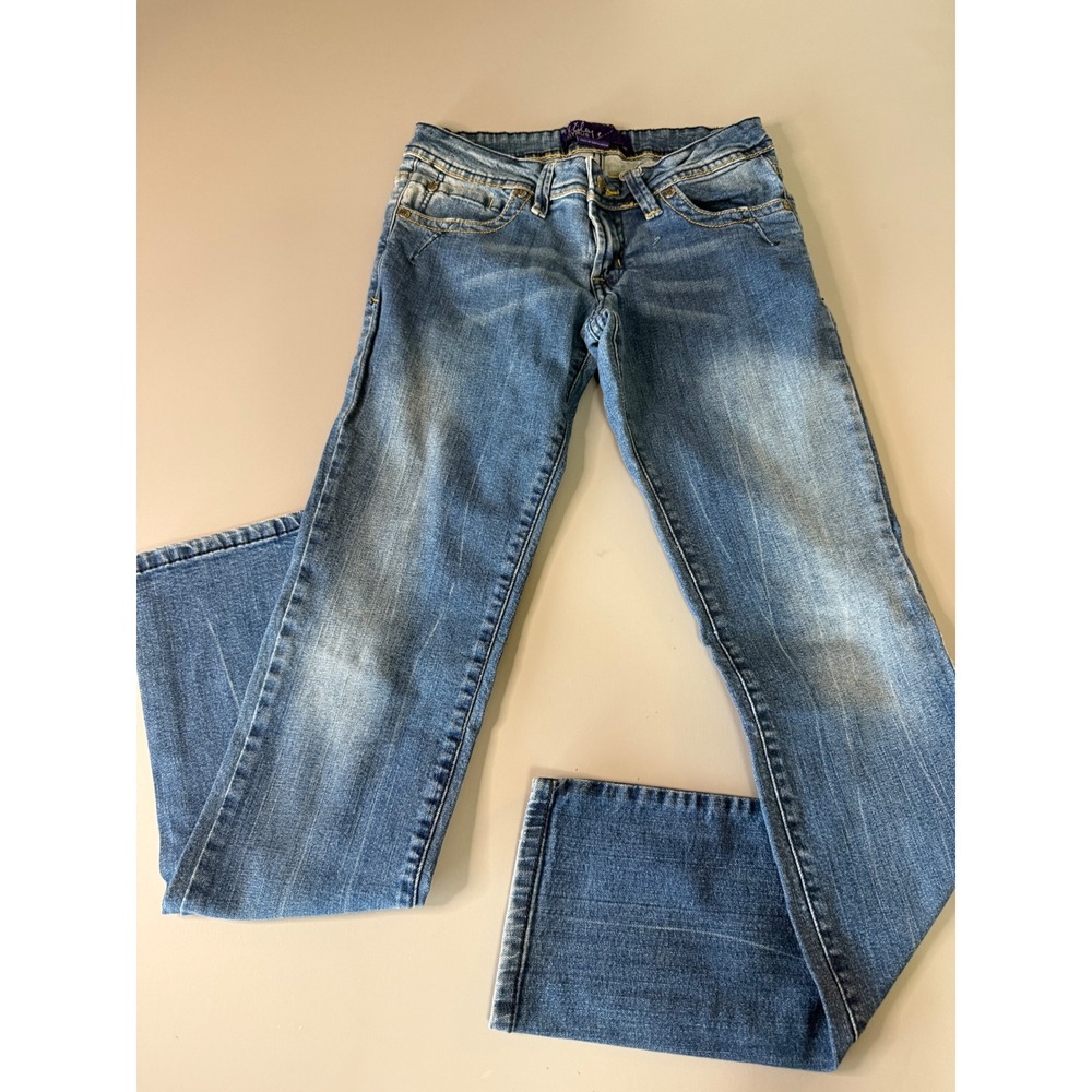 Miley Cyrus x Max Azria Blue Denim Jeans Straight Leg Low Rise Size 9